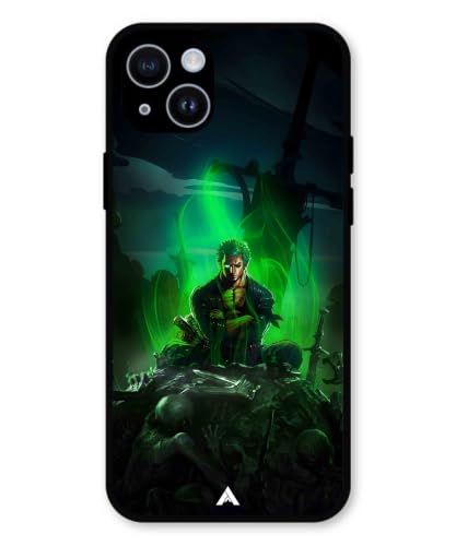 Image of Premium Anime 1 Case for iPhone 15 (Glossy Finish) Soft-Touch Metal TPU Back Cover, Shockproof, Designer, Aesthetic Mobile Phone Case