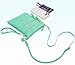Solene Women's Faux Leather Organizer Multi Zipper Pockets Handbag With Detachable Wristlet Crossbody Bag-WU002(Turquoise)