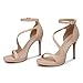 CELLENZ Stiletto Women High Heels: Platform Heel for Women Dressy - Nude Heels Sandals Comfortable - Strappy Heeled Formal Event Shoes Size 7.5