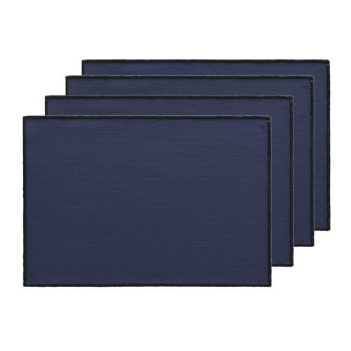 Manteles Individuales Salvamantel Mesa Comedor Tela Algodón Lavable Resistente Calor, 35x50 cm, Color Azul Marino