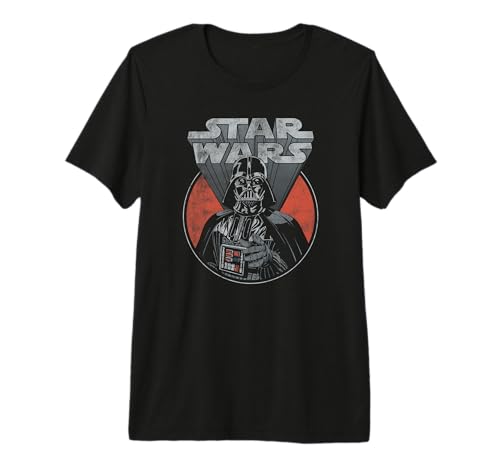 T-shirt Star Wars Darth Vader comic style vintage logo premium vêtement geek