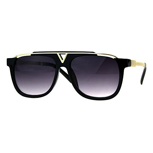 Retro Modern Sunglasses Unisex Fashion Del Metal Top Square Frame UV 400