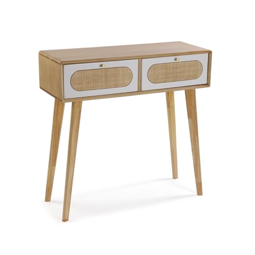 Versa Console de Style provençal Vega, Dimensions (H x L x l) 78 x 30 x 80,5 cm, Bois Marron