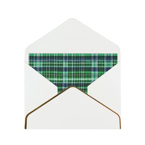 Zishak SN-127 Blue And Green Scottish Tartan Radiant Gratitude Cards-Wedding,Friendship,Anniversary Greeting Cards cover