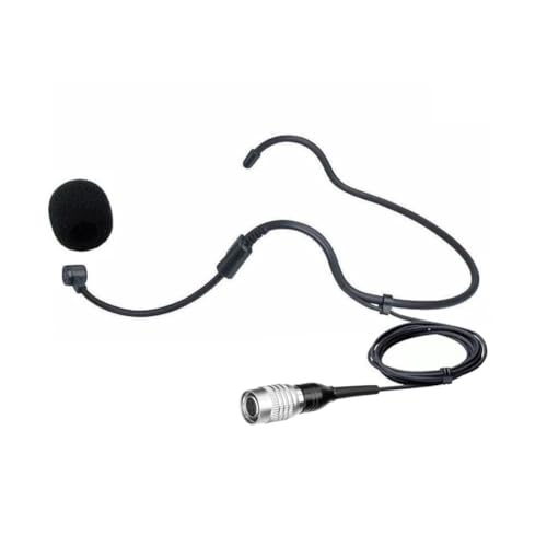 Replacement Headset Headworn Microphone for Audio-Technica ATW-T210a Bodypack Transmitter Wireless Microphone, 4-Pin Hirose (HRS) Female Connector, Cardioid Condenser, Black