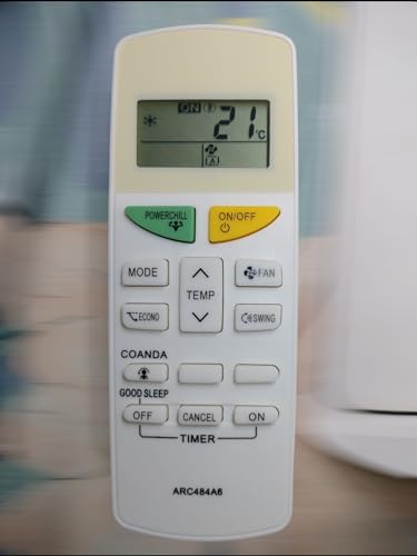 Image of All Ac Remote Control Compatible For Daikin Air Conditioner Remote (Arc484A6),White