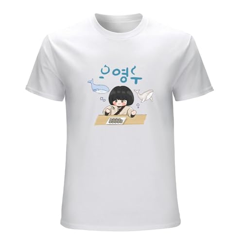 Extraordinary Attorney Woo Kdrama Unisex T-Shirt Top White Mens Tee M Extraordinary Attorney Woo Kdrama Unisex T-Shirt Top White Mens Tee M