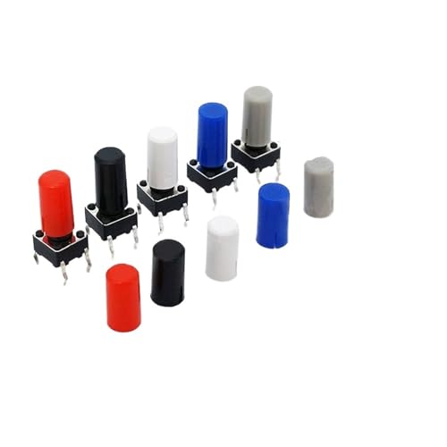 Capuchons de touches ronds et carrés 5x9mm noirs pour bouton poussoir 6x6