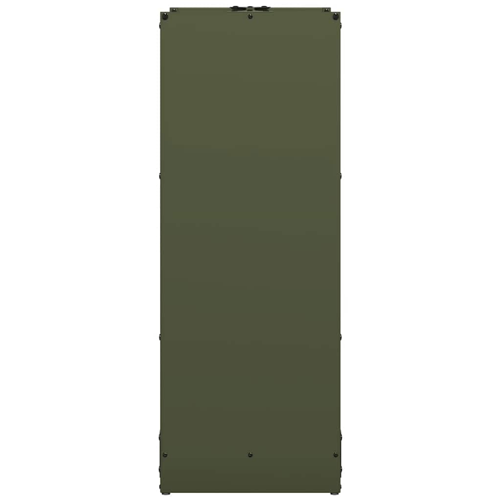 Genérico Leñero Verde Oliva 40x30x80 cm Acero Laminado en frío,Casa y jardín,Accesorios para hornos de leña y chimeneas,Bolsas y Soportes de leña-864234