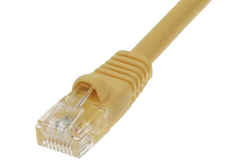Cable de red Ethernet UTP Cat 5E 9 ft amarillo miniatura 2