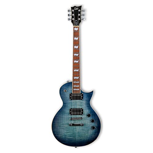 ESP LTD EC-256FM CB Guitare électrique Bleu cobalt + câble jack Keepdrum - Les Beatles, Paul McCartney, John Lennon, RIngo Starr, George Harrison ESP LTD EC-256FM CB Guitare électrique Bleu cobalt + câble jack Keepdrum – Image 3