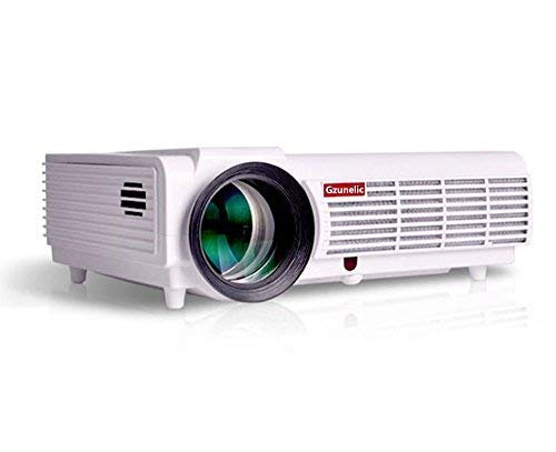 Gzunelic 6500 lumens Native 1080p LED Video Projector ± 50° 4D Keystone X / Y Zoom 8000:1 Contrast Built in HI-FI Stereo Sound Box Full HD Home Theater Proyector (Renewed)