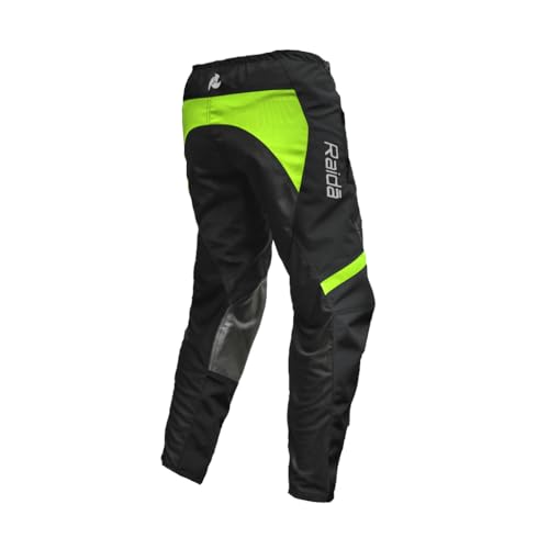 Image of Raida Trailcraft Off-Road Pants | MX & Trail Ride | Lightweight | Abrasion-resitant Fabric | Heat Sheild Panel | (S, Black /Hiviz)