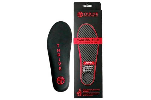Thrive Orthopedics Carbon Flx Performance Insoles, Lightweight Semi-Rigid Insoles For Additional Support, Foot Pain, Arthritis & Hallux Rigidus Relief – Pair (Us W10-10.5/M9-9.5) #TOP6