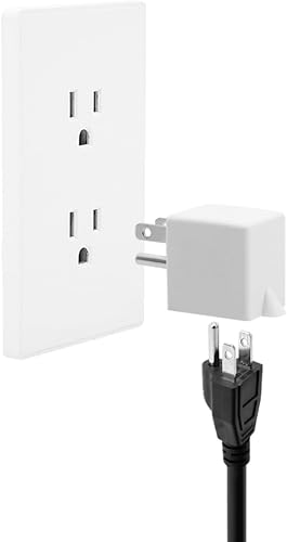 Miniatura 3 de Adaptador de 3 clavijas macho-hembra, adaptador de corriente macho hembra de 90 grados, adaptador de corriente macho hembra de EE. UU., cambiador de