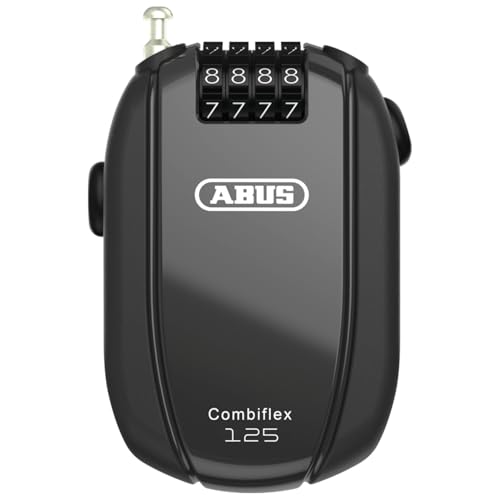 アブス (ABUS) 信頼のドイツ製 自転車専用 自転車 ダイヤル式 ケーブルワイヤーロック 4桁ダイヤル ブラック 125cm COMBIFLEX TRIP 125 【日本正規品】