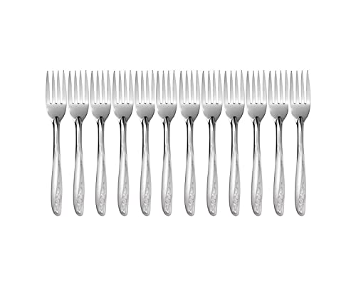 Lista de Tenedores de mesa - los más vendidos. 46 Moven | Set Tenedores de Mesa |Cubiertos de Acero Inoxidable |Jazmin |12 Piezas |Plata |Tenedor para una comida o cena familiar