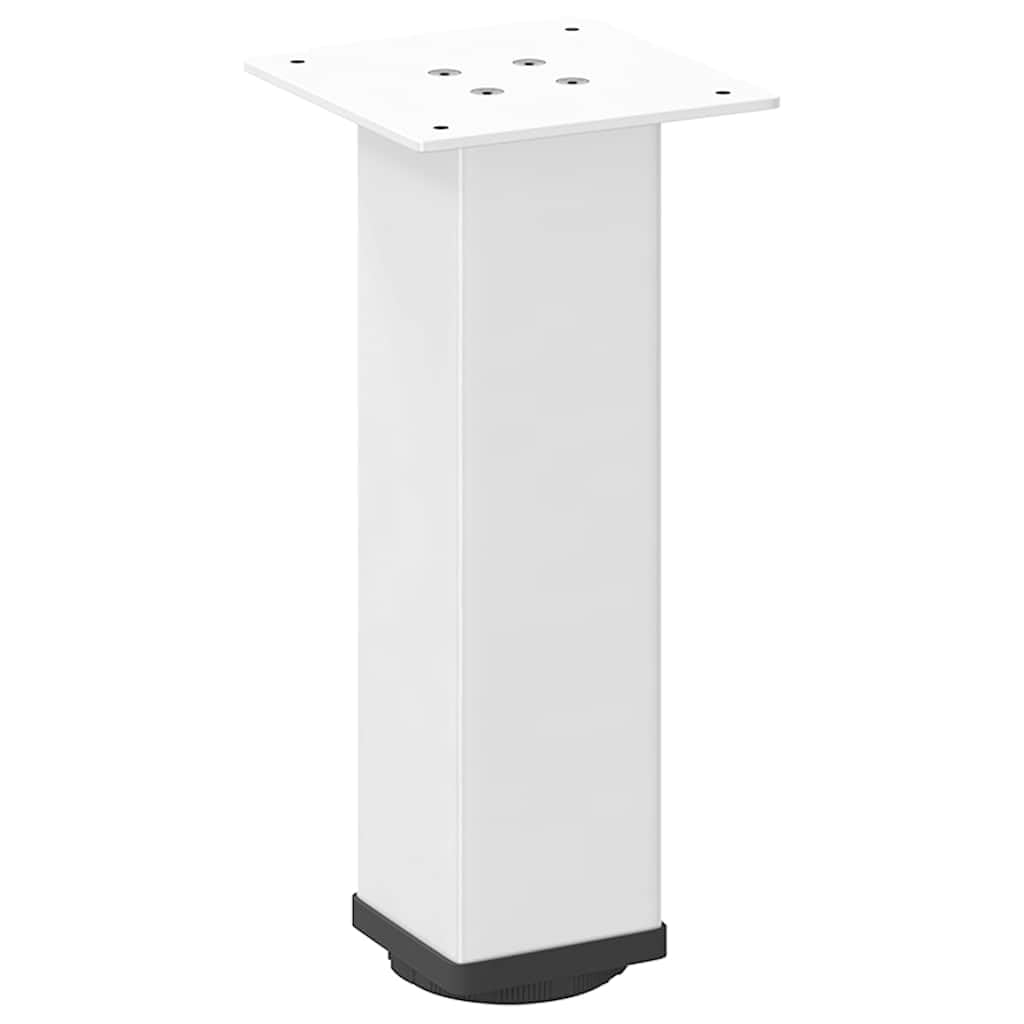 Gambe per tavolo da salotto, 4 pezzi, 30-32 cm, in acciaio, bianco