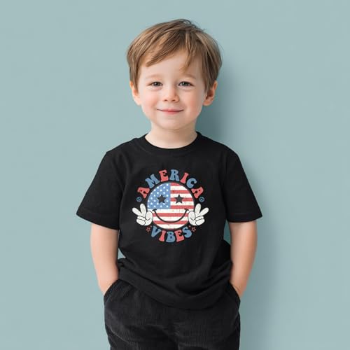 Image of Boys Constitution Day 250 Anniversary USA Shirt Independence Shirt 3-8T | for Kids Boys Girls Toddlers 3T-8T, 4th of July Dinos Flag Patriotic Tee, Independence Day