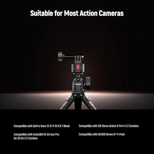 Image of Neewer Magnetic Action Camera Mount Kit, Compatible with GoPro Hero 13 12 11 Max DJI Osmo Action Insta360, ABS Magnetic Quick Release Mount for POV Shots, GP-24