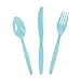 Bulk Light Blue Plastic Cutlery Sets for 70 - Party Supplies - Solid Tableware - Cutlery - 210 total Pieces