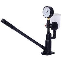 600 Bar Diesel Fuel Injector Tester, 8000PSI Diesel Injector Nozzle Tester with Dual Scale, Gauge to Adjust Injector Nozzle Pressure and Testing Diesel Injector with Adjustable Hand Wheel