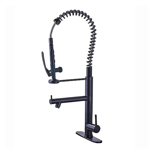Robinet de cuisine extractible en bronze noir au design robuste et durable - 2