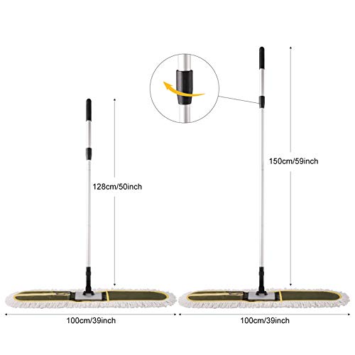 Cleanhome 36 Inch Commercial Dust Mops For Floor Cleaning Heavy Duty Floor Duster Mop With Long Handle Hotel Gym Household Cleaning Supplies For Hardwood thumb #4