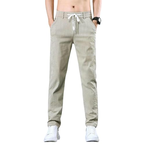 Pantalon léger homme pour le printemps et l'été en toile fine et fluide