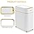Pukomc Automatic Small Sensor Trash Can with Touchless Lid, 2.3 Gallon / 9L Smart Garbage Can, Quiet Close White Gold Waste Bin - Perfect for Kitchen, Living Room & Small Spaces