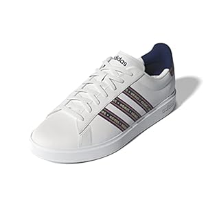 スニーカーグランドコート 2.0フットウェアホワイト/ミステリーブルー/ハイレゾイエロー(GW7111)22.5 cm" 