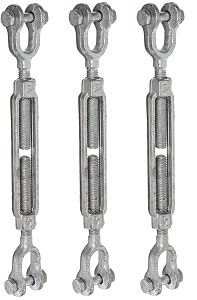 93900241 tensor de acero galvanizado con quijadas forjadas en caliente, límite de carga de trabajo 3500 lbs, diámetro de rosca 5/8" x 6" de recorrido, 15-1/2" de longitud (3 unidades) miniatura 1