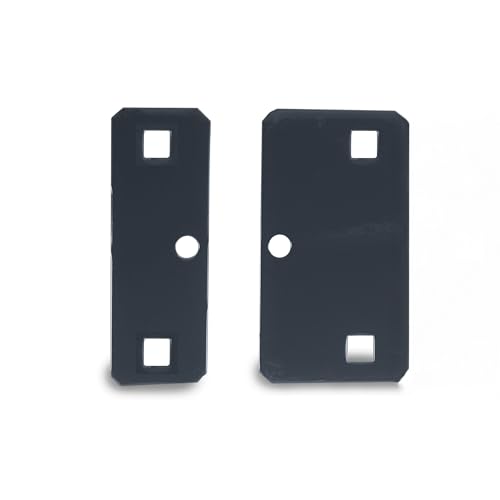 Image of PACLOCK's Set of PL774 Hasp Backplates, Includes Two Short Plates for Uneven or Weak Applications, Grey Powder Coated