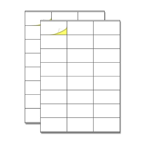 50 Hojas, 24 Piezas por Hoja - Etiquetas Blancas Adhesivas - A4 (70 x 36 mm)