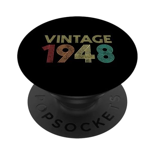 76 cumpleaños, vintage, 1948, cumpleaños, 76 años PopSockets PopGrip Intercambiable