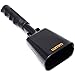 10 Inch Steel Cowbell with Handle Cheering Bell for Sports Events Large Solid School Bells & Chimes Percussion Musical Instruments Call Bell Alarm(Black)