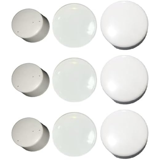 Fan Regulator Knob Cap Only | Fan Speed Controller Knob Cap | Ceiling Fan Switch Knob | Fan Regulator Cap | White | Plain | Small and Medium Size (Pack of 9)
