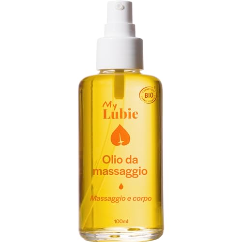 MY LUBIE - Olio da Massaggio Sensuale Biologico - Massaggio di Coppia - Olio per il Corpo Nutriente e Rilassante 100 ml - Prodotto in Francia - Con Fragranza Delicata e Ipoallergenico