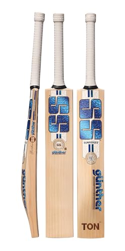 Image of SS Gunther English Willow Cricket Bat - SH (Set of 2) (Red and Blue)