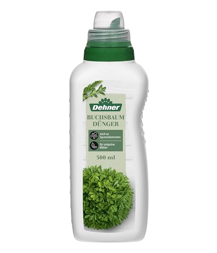 Dehner Buchsbaumdünger hochwertiger Flüssigdünger Dünger für Buchsbäume organischer NPK-Dünger mit Spurennährstoffen 500 ml für ca. 25 l bunt