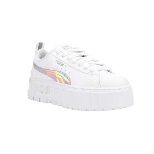 PUMA Kids Girls Mayze Iridescent Platform Sneakers Shoes Casual - White2