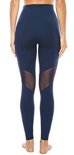 Joyspels Yoga Pants For Women With Pockets High Waisted Mesh Workout Leggings Spandex Exercise Running Athletic Leggings (Navy, Xs) #TOP3