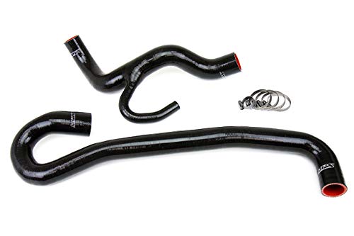 HPS Black Silicone Radiator Hose Kit Coolant Compatible for 2018-2024 Dodge Durango 2012-2021 Jeep Grand Cherokee 6.4L V8 WK2 SRT, 57-1456-BLK