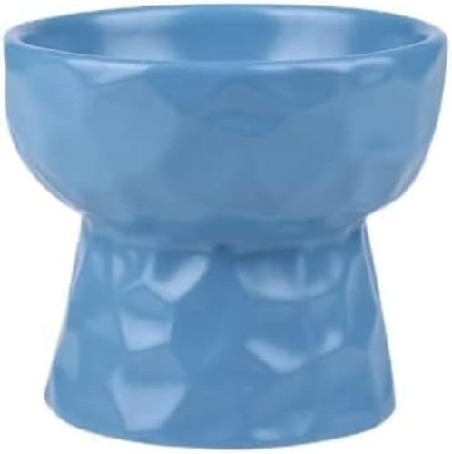 Rutexc食器・ボウルセラミック製ペットボウル 猫・犬用可愛い食器,明るい黄色と独特な凹凸模様が相まって、可愛らしくて目を引くデザインで、ペットの食事を楽しく彩ります。
