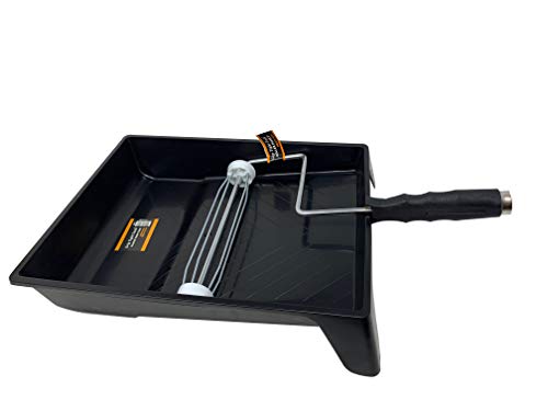 Grip Tight Tools Heavy Duty Plastic Paint Tray with Legs, 11-Inch (Black)