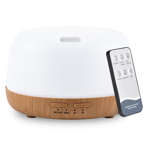 KIMWUVI 300ML Essential Oil Diffuser with Remote Control,Quiet Ultrasonic Cool