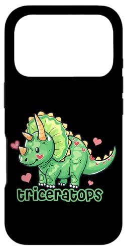�g���P���g�v�X�A�����A����, Triceratops, Dino, Dinosaur �X�}�z�P�[�X iPhone 17 Pro �p