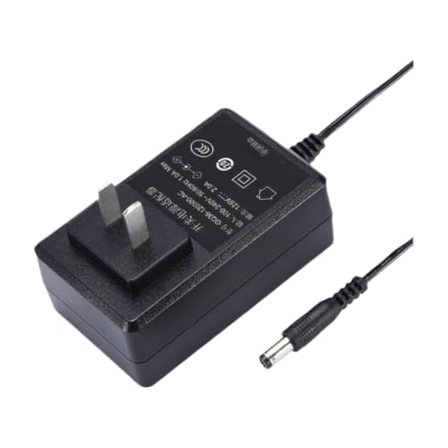 Adaptateur secteur 12V 2A avec prise murale et connecteur DC 5.5mm pour appareils domestiques