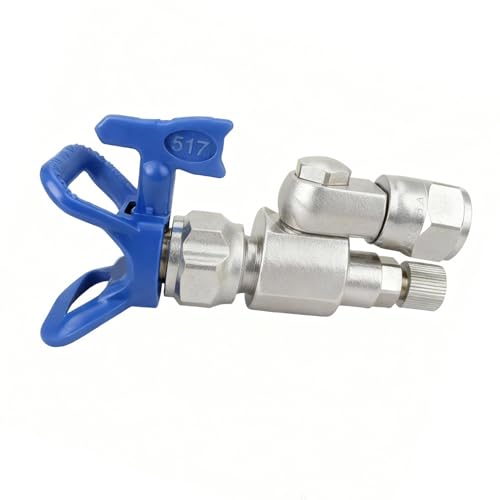 Image of 287030 CleanShot Shut-Off Valve Swivel Joint Fit for Graco Titan Wagner 7 8-Inch Threads Size Airless Paint Spray Guns Pole Extensions Anti-Spitting Valve Adapter Replace 287036 (Model 2)