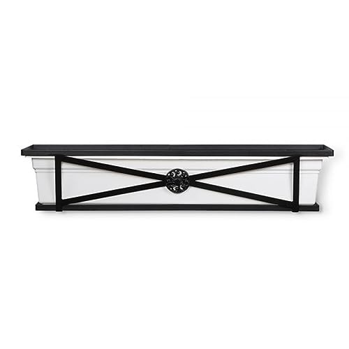 24in. The Medallion Tapered Iron Window Box with Vinyl Liner
